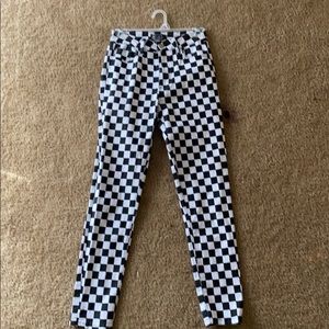 checker board pants